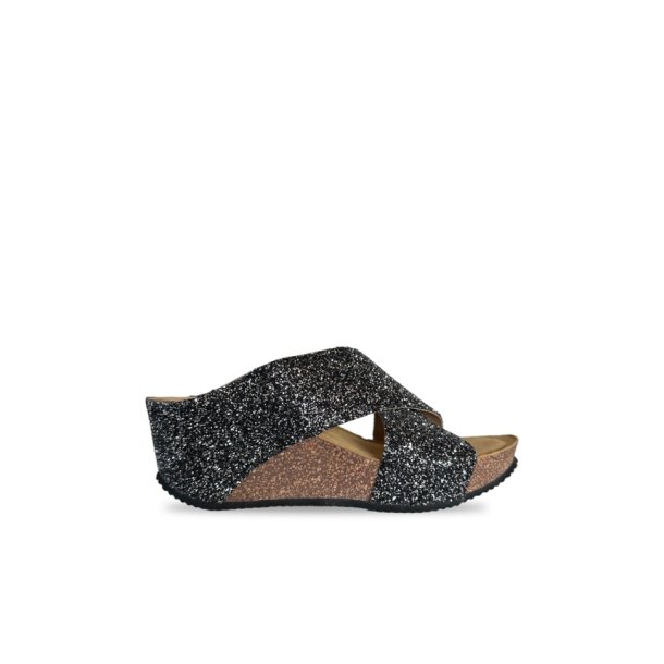 Copenhagen Sorte glimmer sandaler | Dame sko
